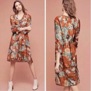 Hemant & Nandita x Anthropologie Zeri Peasant Dress NWT Sz 6